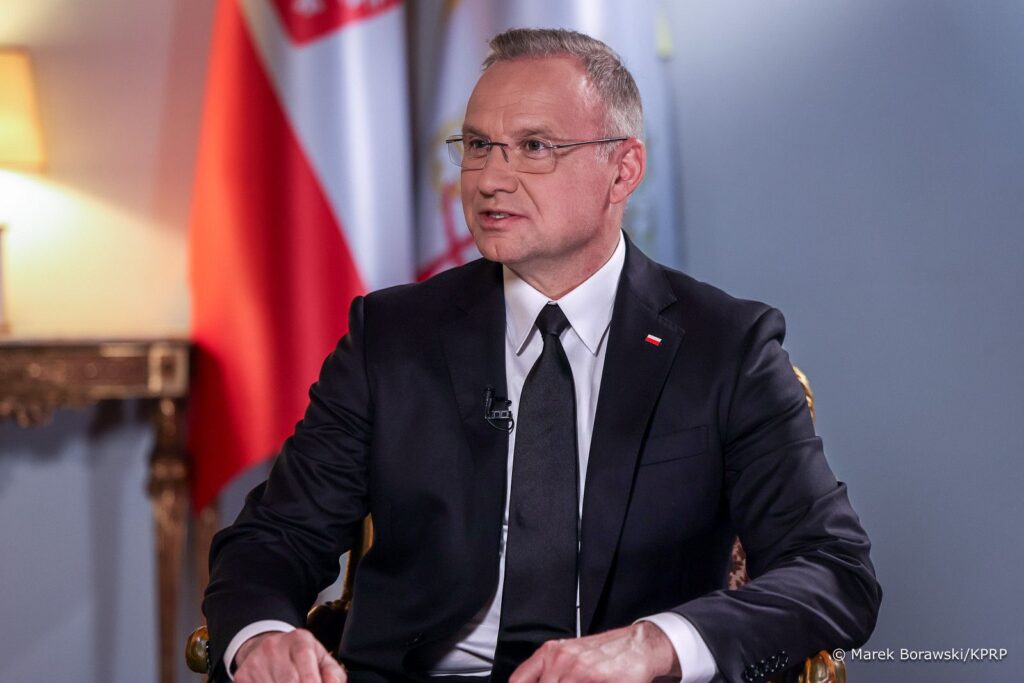 Prezydent Andrzej Duda podczas wywiadu
