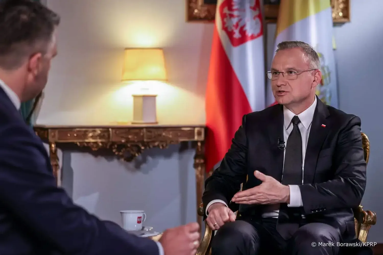 Prezydent Andrzej Duda podczas wywiadu