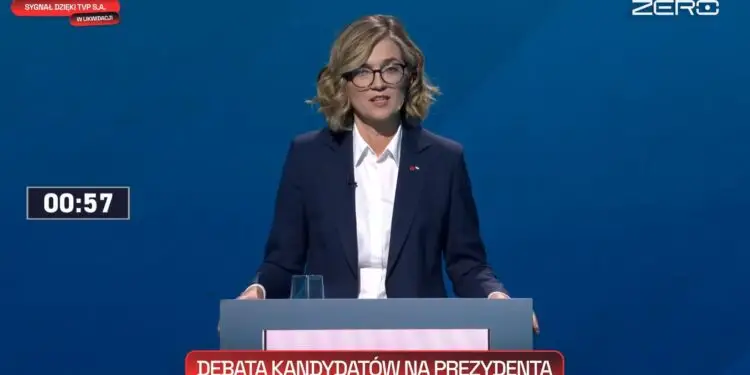 Debata Prezydencka 12 maja TVP S.A. W likwidacji Magdalena Biejat