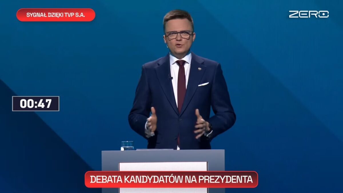 Debata Prezydencka 12 maja TVP S.A. W likwidacji Szymon Hołownia