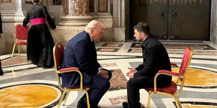 Trump and Zelensky at Vatican