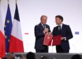 Donald Tusk i Macron traktat