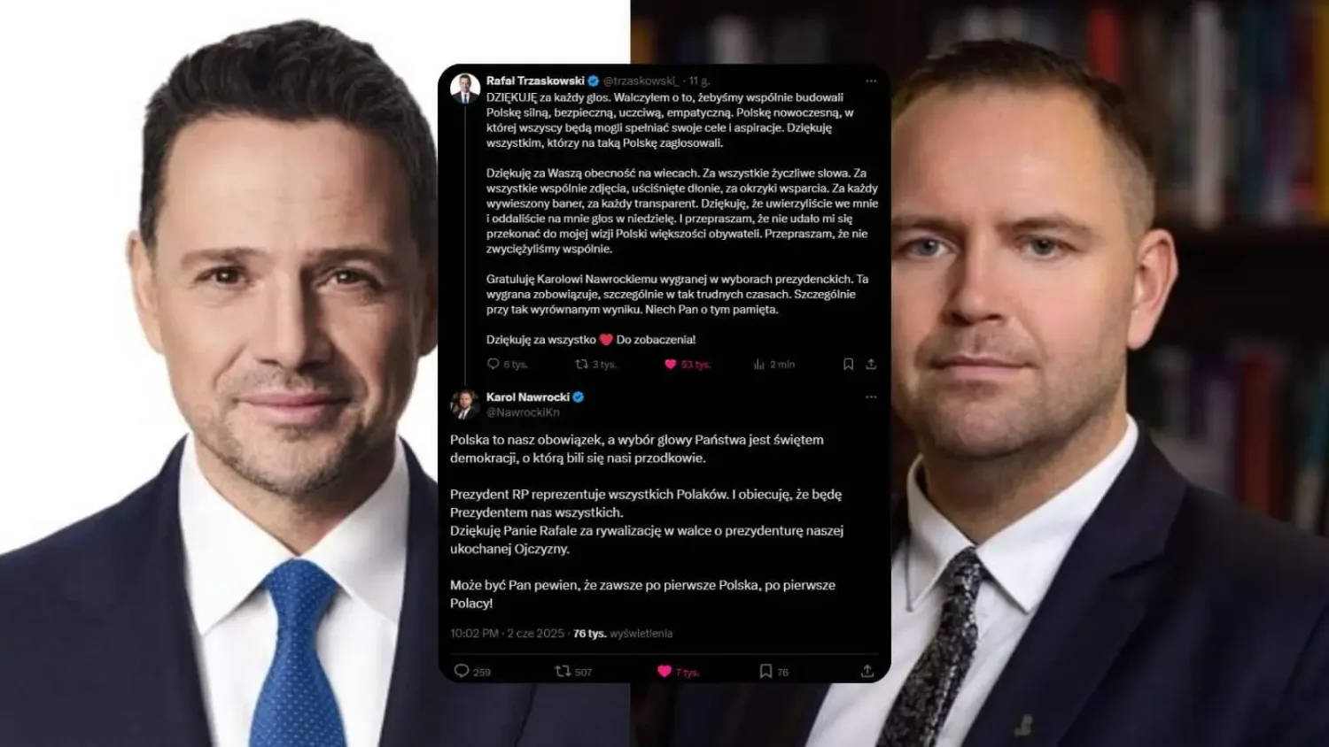 Trzaskowski Nawrocki X