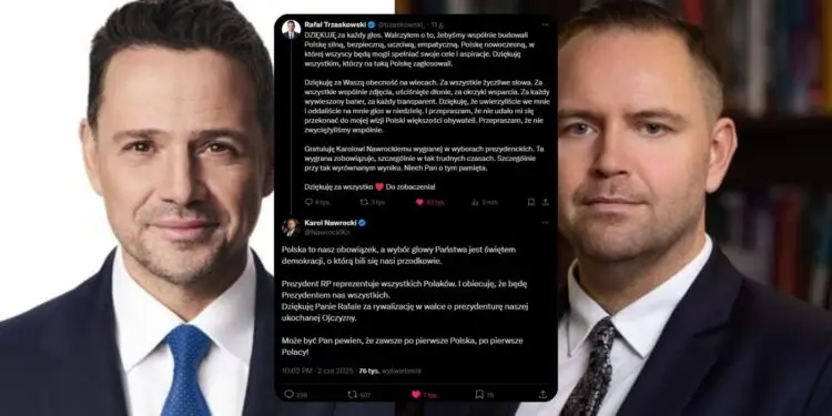 Trzaskowski Nawrocki X