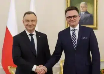 Prezydent Andrzej Duda i Marszałek Sejmu Szymon Hołownia