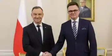 Prezydent Andrzej Duda i Marszałek Sejmu Szymon Hołownia