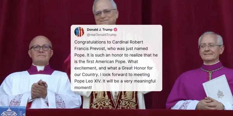 Donald Trump and Pope LEO XIV