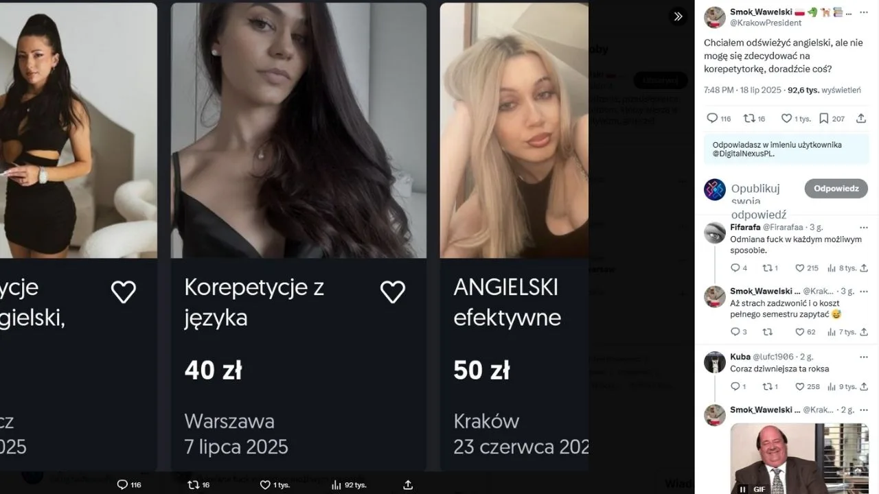 Korepetycje z języka angielskiego, czy coś więcej Kontrowersyjne ogłoszenia w sieci