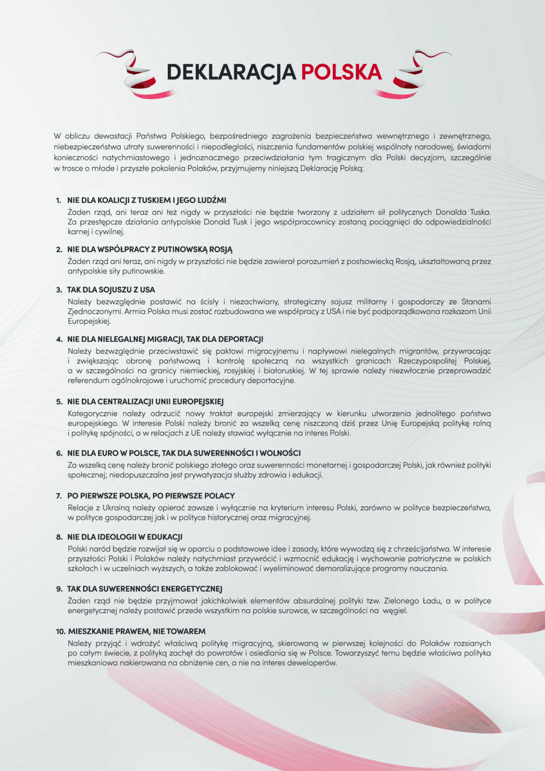 Deklaracja Polska - PiS