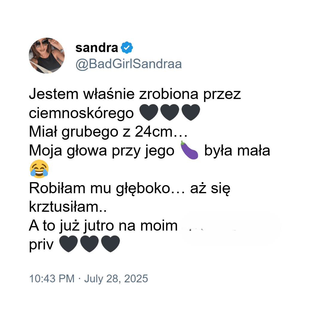 Sandra mówi nie rasizmowi - przy produkcji swoich filmów