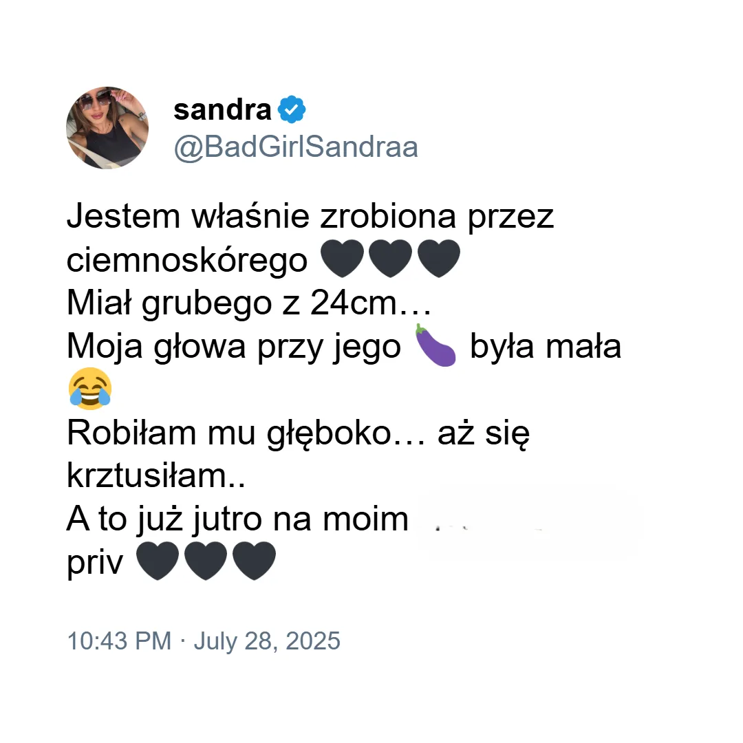 BadGirlSandra od Denisa wrzuciła filmy na pomarańczową platformę Sandra mówi nie rasizmowi - przy produkcji swoich filmów