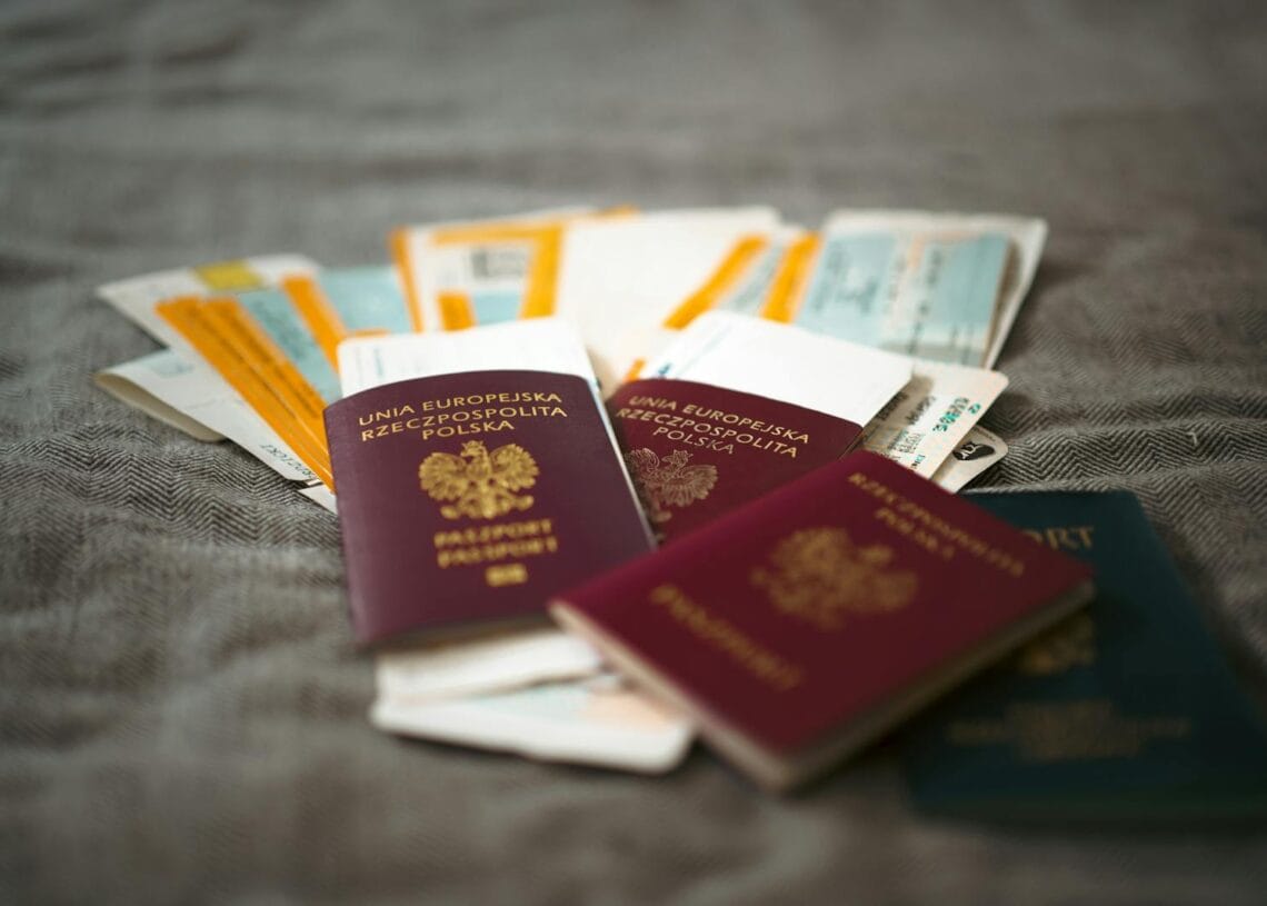 passports with boarding passes Polish nationality