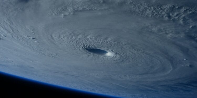 Hurricane as seen from space