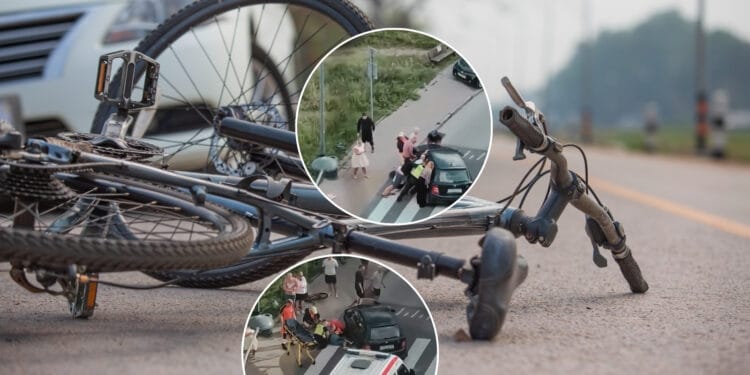 Groźny wypadek w Sopocie 80-latka wjechała autem na rowerzystkę [film]