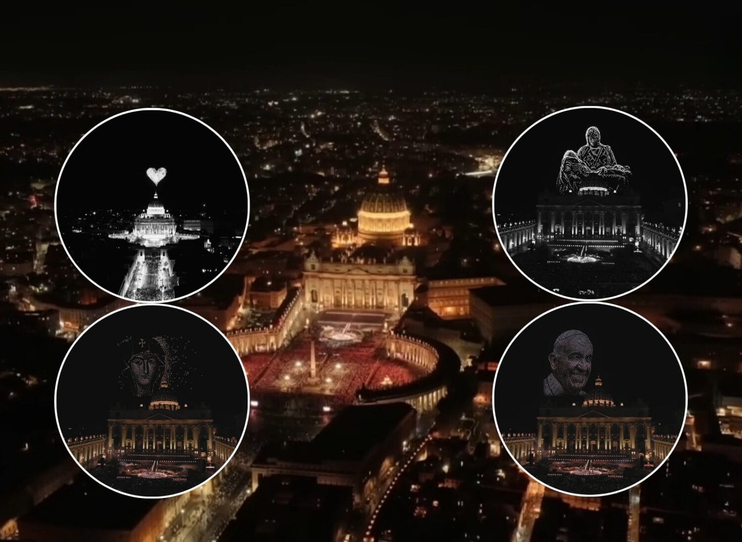 Wielki pokaz dronów rozświetlił niebo nad Watykanem podczas koncertu gwiazd