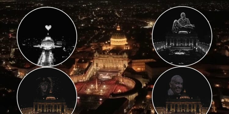 Wielki pokaz dronów rozświetlił niebo nad Watykanem podczas koncertu gwiazd