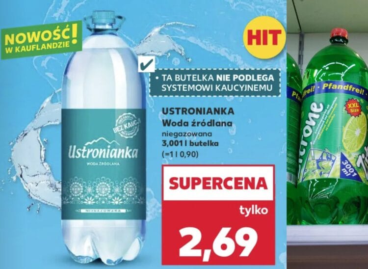 Efekt systemu kaucyjnego. Firmy sprzedają napoje w butelkach 3001 ml aby ominąć nowe prawo
