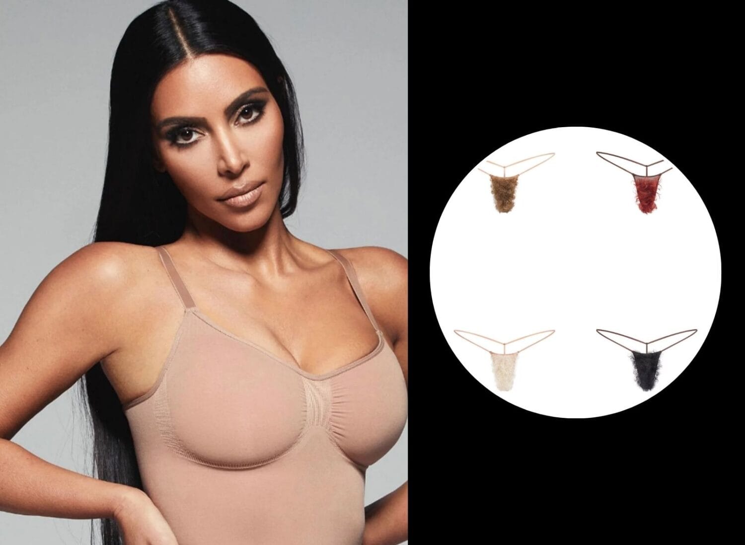 Kim Kardashian sprzedaje majtki ze sztucznymi włosami łonowymi bush skims