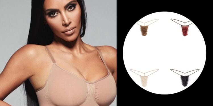 Kim Kardashian sprzedaje majtki ze sztucznymi włosami łonowymi bush skims