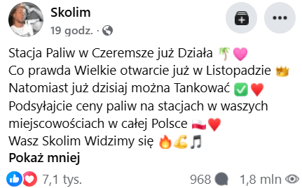 Skolim uruchamia własną stację benzynową - ceny paliw mogą zaskoczyć