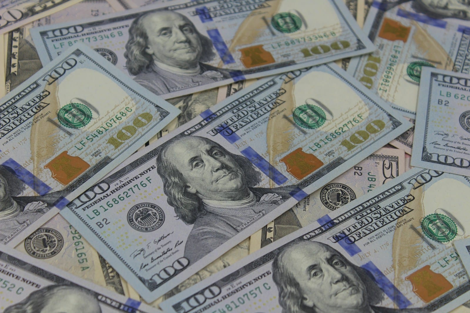 a close-up of some money