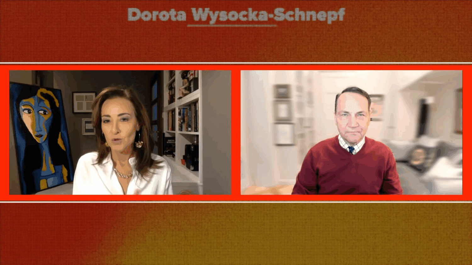 Propaganda czy dziennikarstwo? Pierwsza rozmowa na kanale Doroty Wysockiej-Schnepf z wicepremierem Radosławem Sikorskim Dorota Wysocka-Schnepf i Radosław Sikorski