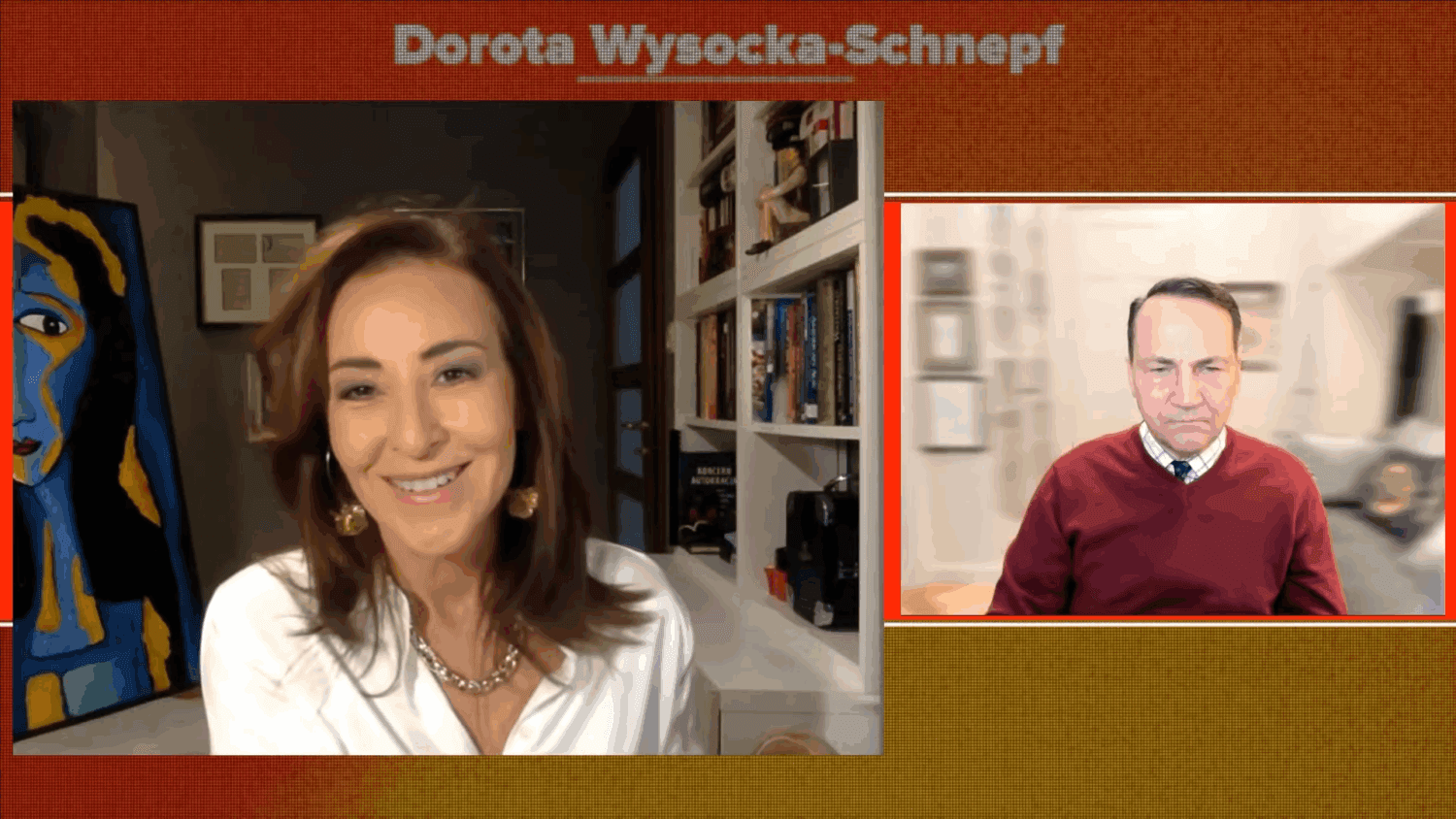 Propaganda czy dziennikarstwo? Pierwsza rozmowa na kanale Doroty Wysockiej-Schnepf z wicepremierem Radosławem Sikorskim Dorota Wysocka-Schnepf i Radosław Sikorski