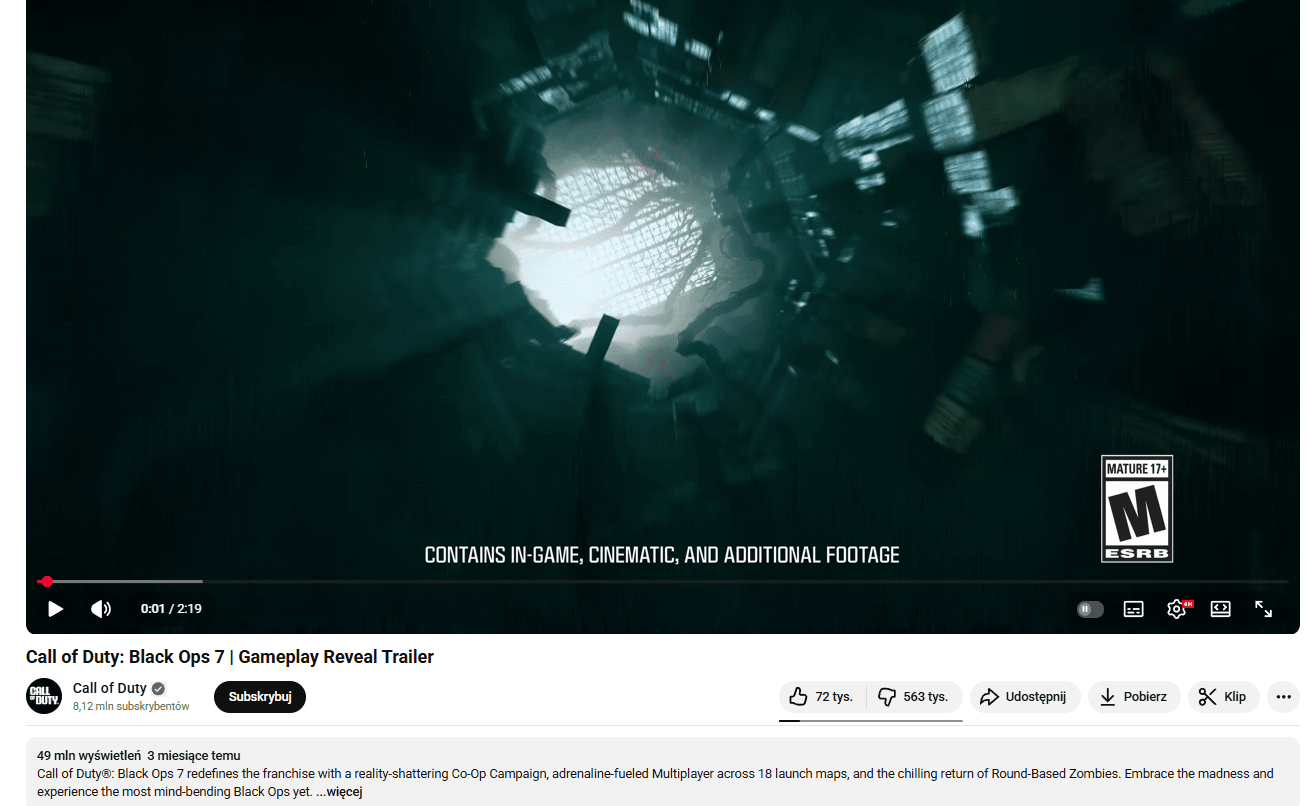 Call of Duty Black Ops 7 pada na twarz: Sprzedaż -61%, Steam -73%. Gracze mówią dość image
