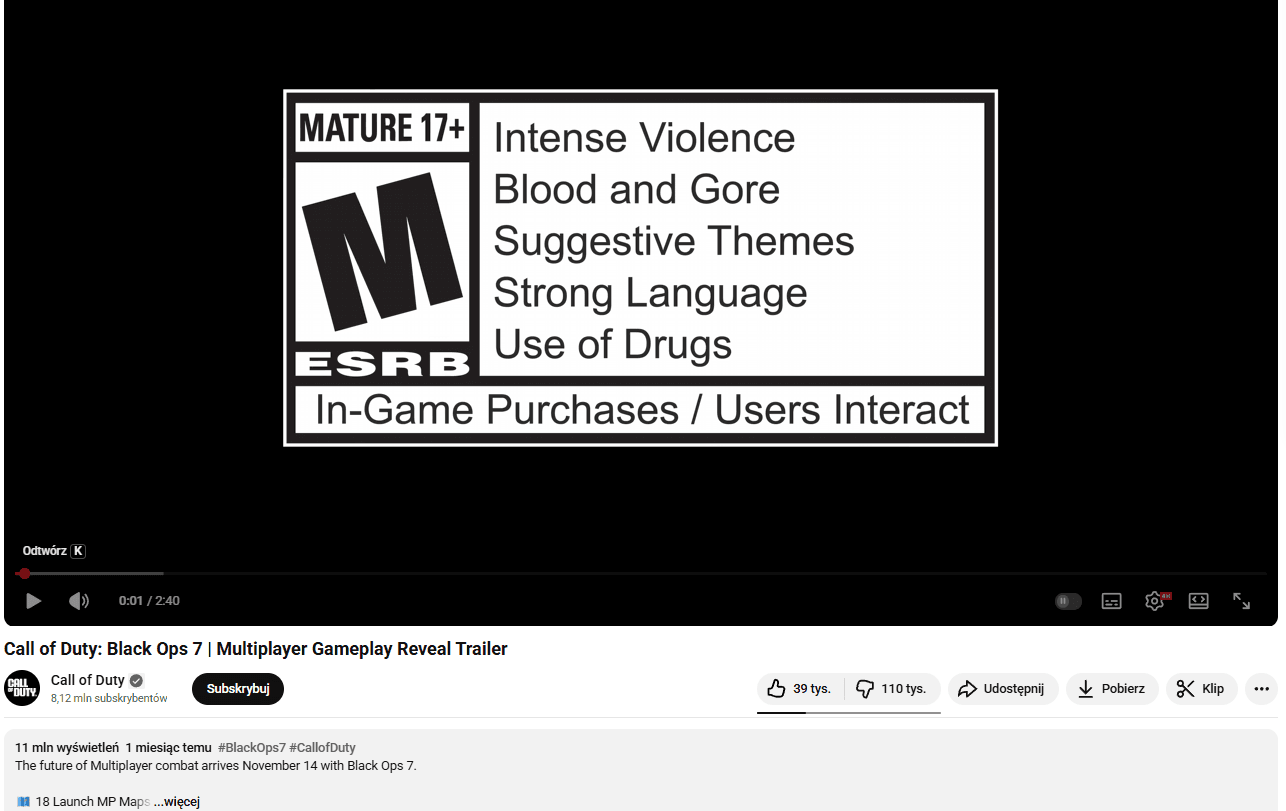 Call of Duty Black Ops 7 pada na twarz: Sprzedaż -61%, Steam -73%. Gracze mówią dość image