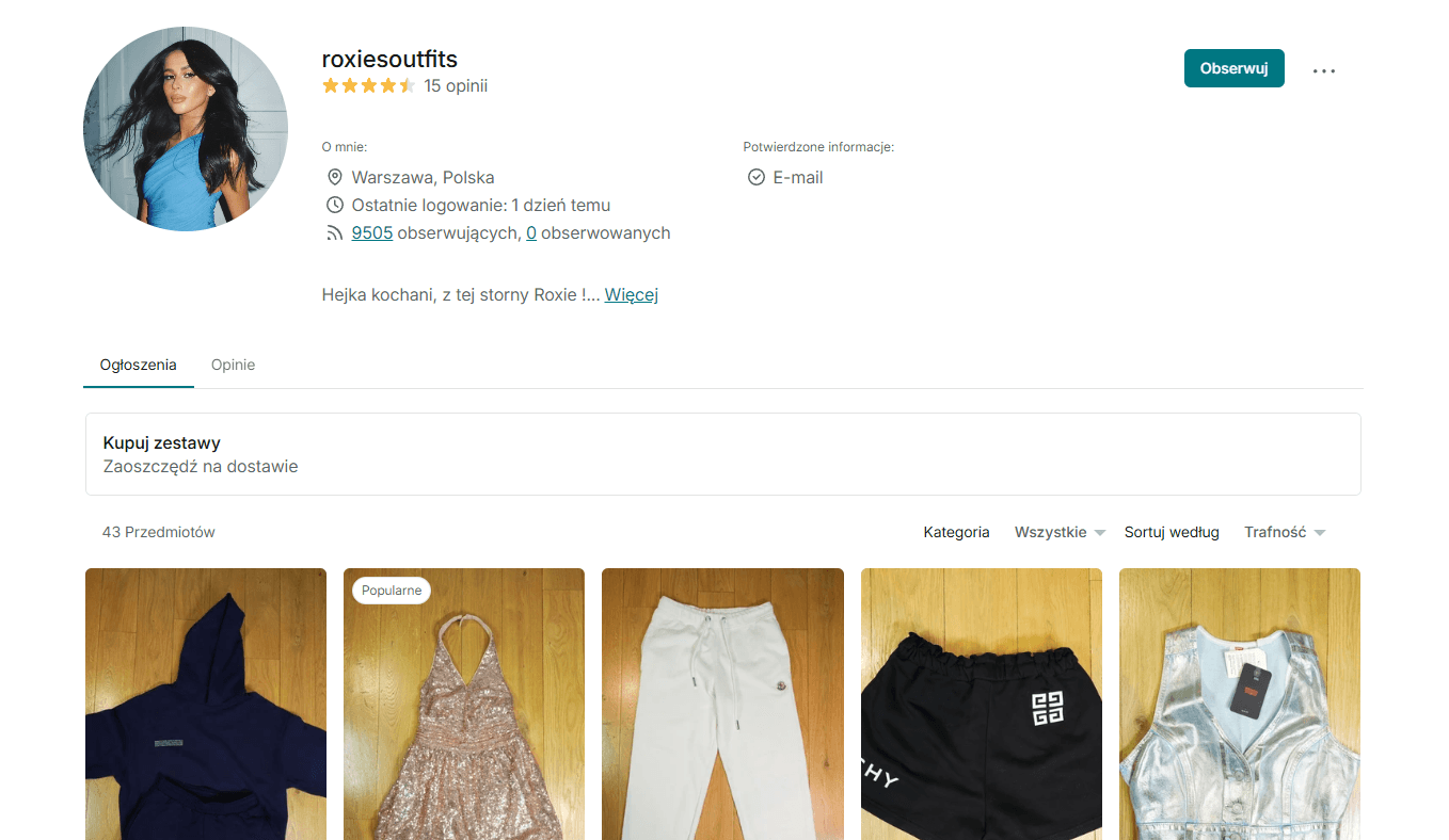 Roksana Węgiel | Fot.: Vinted roxiesoutfits