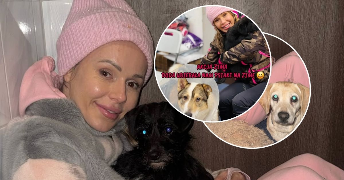 Doda w akcji ratunkowej. Pomaga pieskom ze schroniska przetrwać zimę Doda pieski