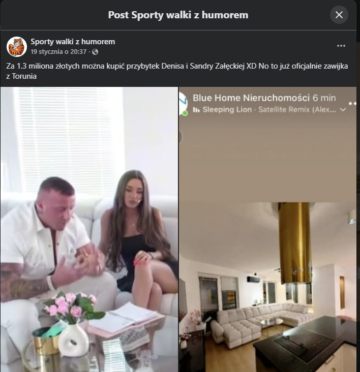 Denis Załęcki i Sandra sprzedają mieszkanie. W cenie słynna kanapa do nagrywania filmów dla dorosłych Denis Załęcki i Sandra sprzedają mieszkanie. W cenie słynna kanapa do nagrywania filmów dla dorosłych