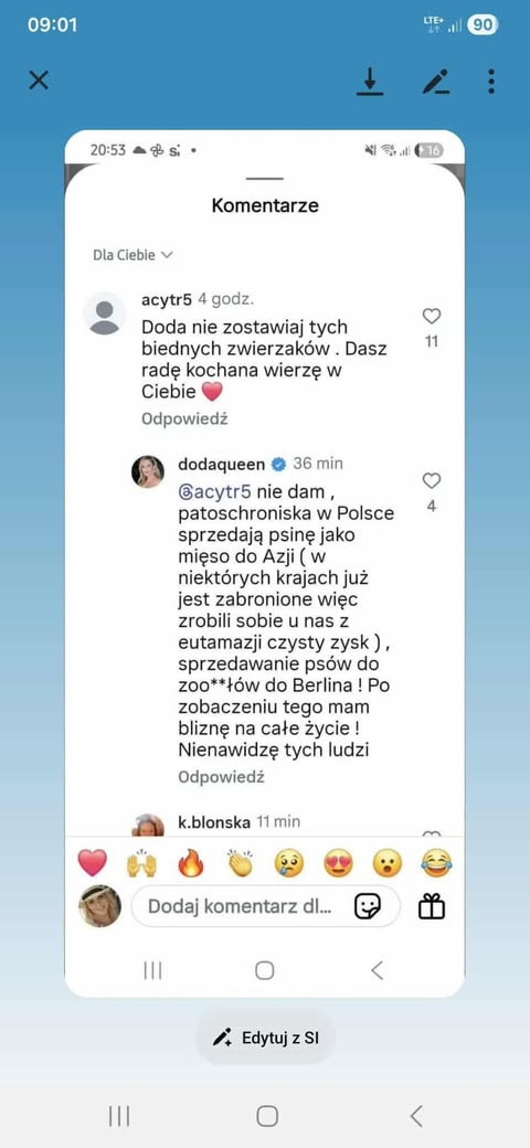 Doda o patoschroniskach w Polsce - sprzedają psinę jako mięso do Azji, sprzedawane do zoo****ów do Berlina Doda o patoschroniskach w Polsce - sprzedają psinę jako mięso do Azji, sprzedawane do zoo****ów do Berlina