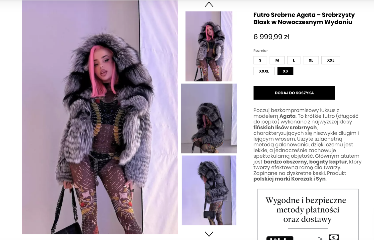 Fagata w futrze z lisów srebrnych za 7 tysięcy złotych. Internauci oskarżają ją o hipokryzję