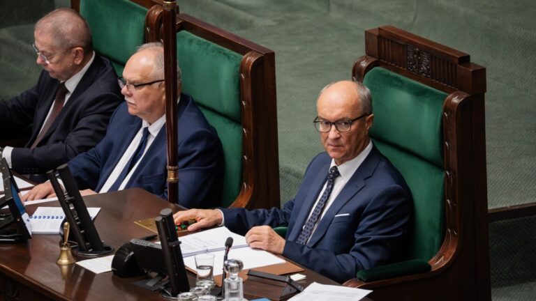Włodzimierz Czarzasty, marszałek Sejmu, podczas obrad na sali plenarnej Sejmu w Warszawie.